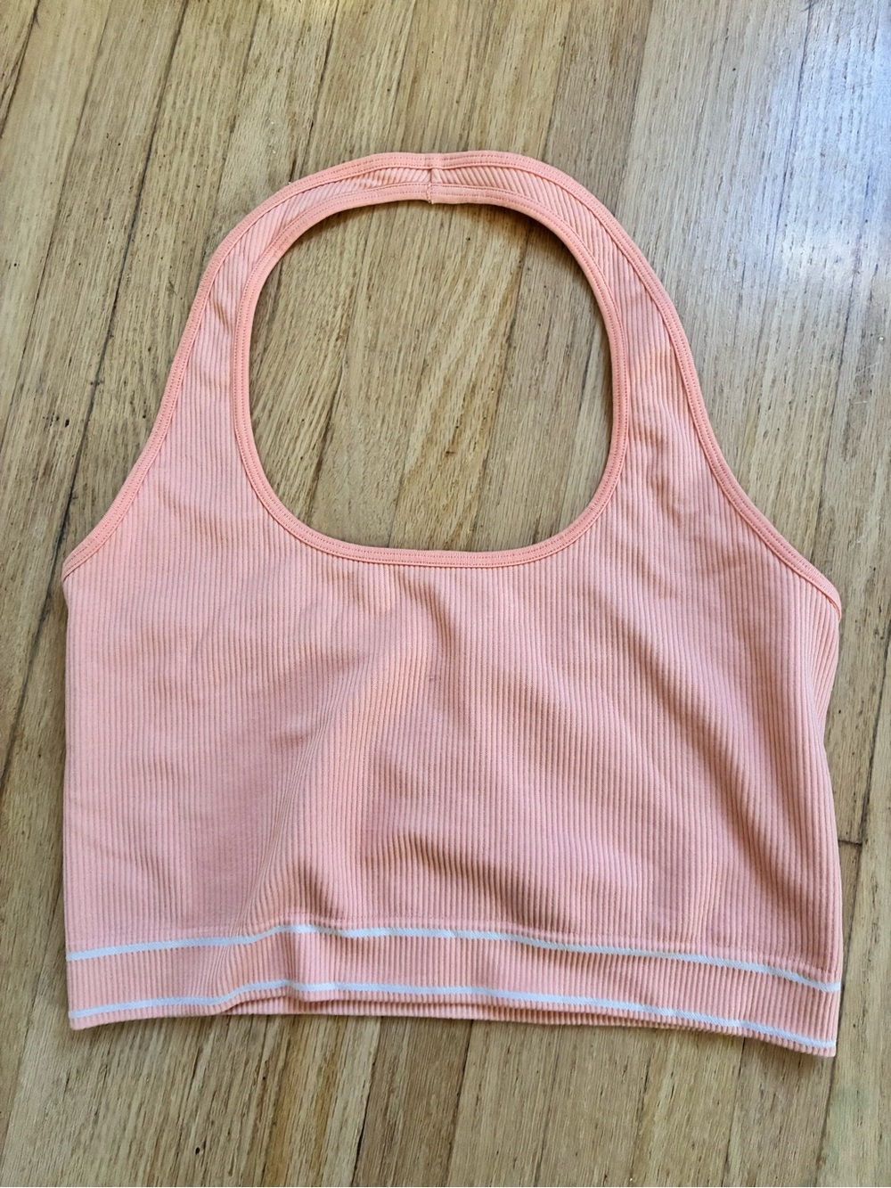 Athleta Ribbed Peach Crop Tank